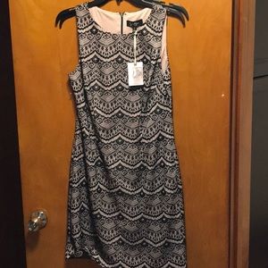 Jessica Simpson black lace blush pink